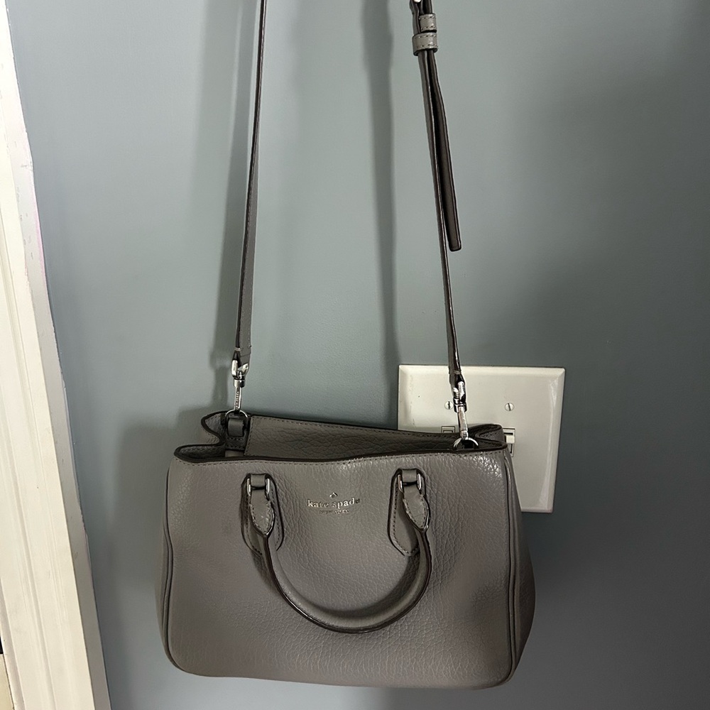 Kate Spade Gray Satchel Bag with Minimalist Design